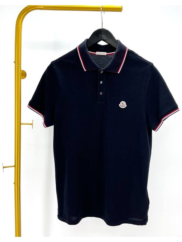 Short sleeved collared t shirt navy M size - MONCLER - BALAAN 1