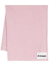 Logo Patch Cashmere Scarf Pink - JIL SANDER - BALAAN 1