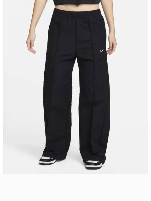 Women's Mid Rise Woven Pants Trousers FQ3589 010 Black White 538188 - NIKE - BALAAN 2