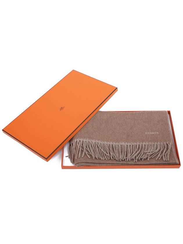 Recto Verso Reversible Cashmere Muffler Marron Glace - HERMES - BALAAN 3