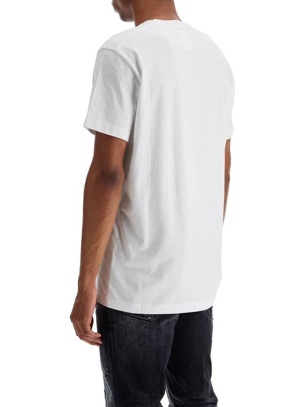 white cotton t-shirt with phys ed. '64 logo - DSQUARED2 - BALAAN 3