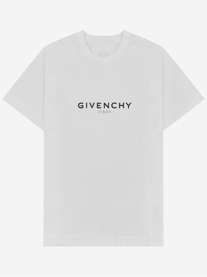 Reverse Oversized Short Sleeve T-Shirt White - GIVENCHY - BALAAN 2