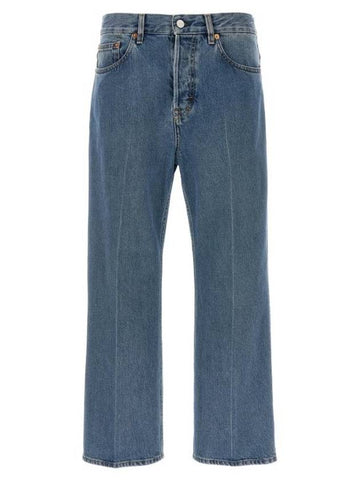 Low Waist Cropped Jean Blue - GUCCI - BALAAN 1