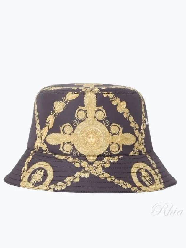 Barocco Print Cotton Bucket Hat Black - VERSACE - BALAAN 2