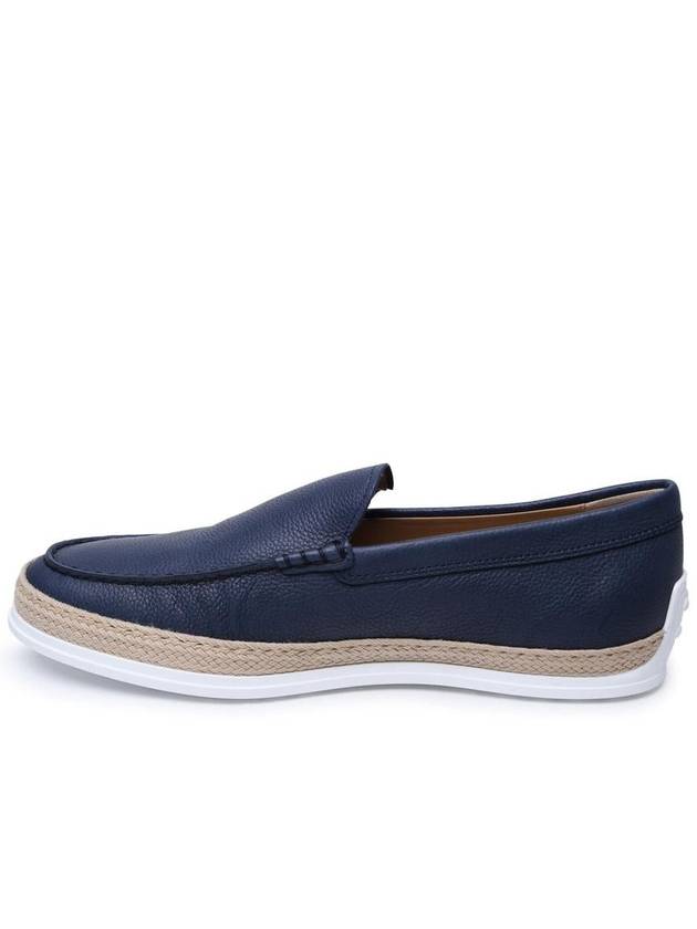 Stamping Monogram Leather Loafers Navy - TOD'S - BALAAN 4