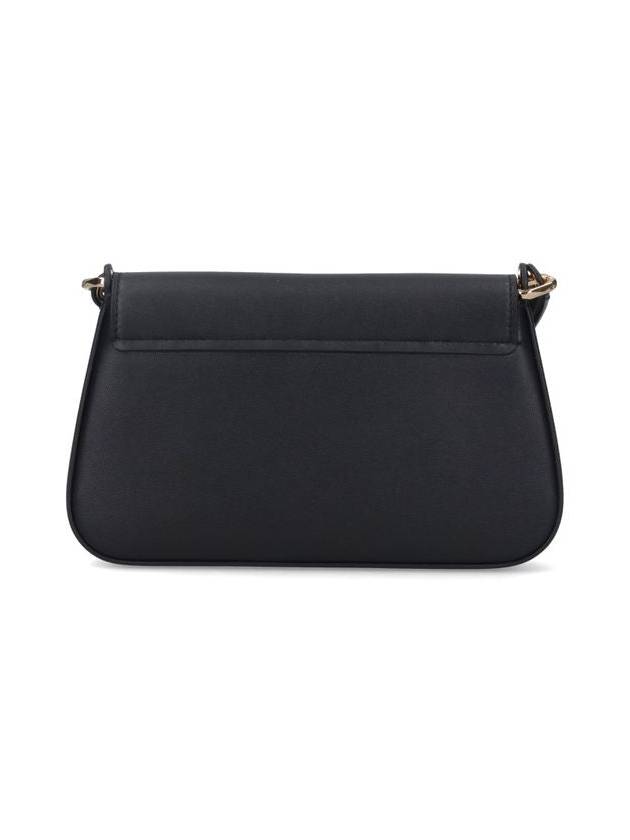 Logo Plaque Fold Over Cross Bag Black - VALENTINO - BALAAN 4