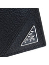 Vitello Triangle Logo Saffiano Flap Card Wallet Black - PRADA - BALAAN 10