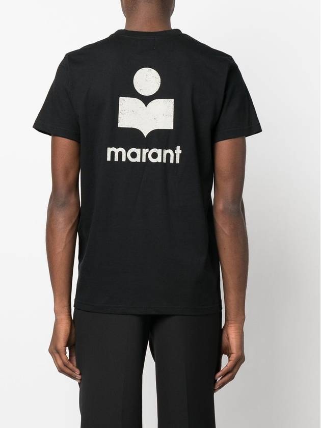 Zafferh Logo Cotton Short Sleeve T-Shirt Black - ISABEL MARANT - BALAAN 4