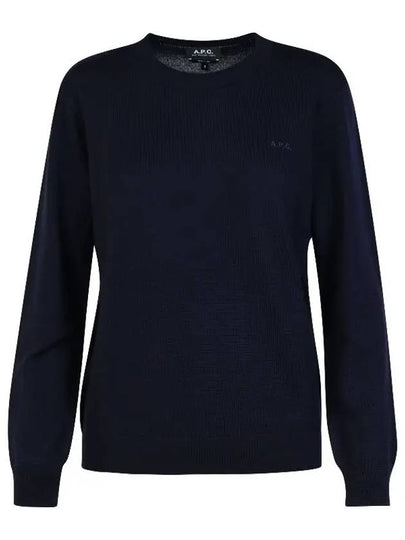 Philo Embroidered Logo Wool Knit Top Navy - A.P.C. - BALAAN 2