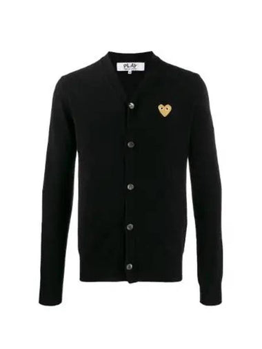 Men s Gold Heart Waffen Wool Cardigan P1N050 - COMME DES GARCONS - BALAAN 1