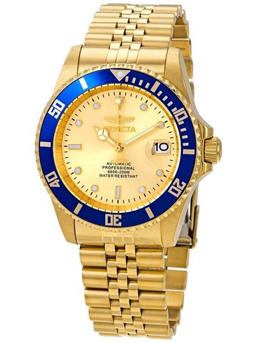 Invicta Pro Diver Automatic Date Gold Dial Men's Watch 29185 - INVICTA - BALAAN 1