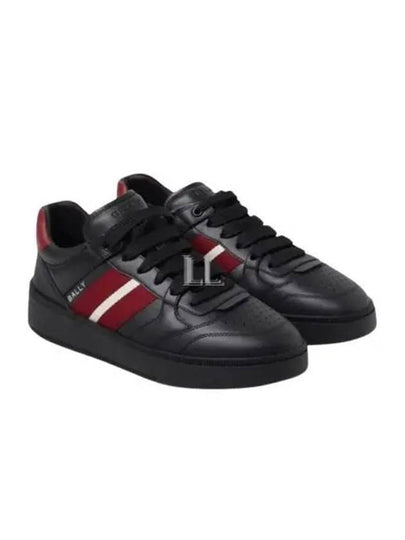 Rebby Leather Low-Top Sneakers Black - BALLY - BALAAN 2