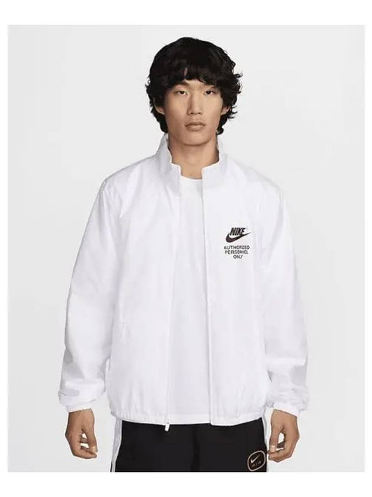 Full zip woven jacket white black Asia HJ8117 100 - NIKE - BALAAN 2