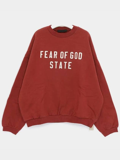 Essential Heavy Fleece Crewneck Sweatshirt Crimson - FEAR OF GOD - BALAAN 2