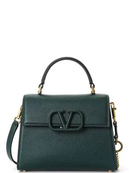 V-Sling Small Tote Shoulder Bag Green - VALENTINO - BALAAN 2