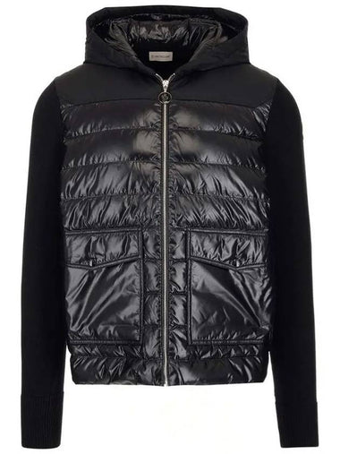 Knit Mix Padded Jacket Black 9B000 19 M1393 999 - MONCLER - BALAAN 1