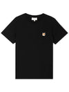 Fox Head Patch Regular Short Sleeve T-Shirt Black - MAISON KITSUNE - BALAAN 2