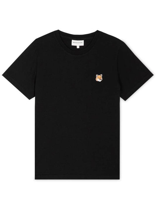 Fox Head Patch Regular Short Sleeve T-Shirt Black - MAISON KITSUNE - BALAAN 2