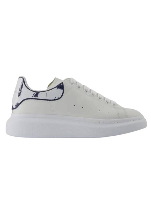 Oversized Sole Indigo Tab Low Top Sneakers White - ALEXANDER MCQUEEN - BALAAN 1