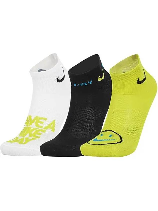 Y Sports Socks Everyday Lightweight Ankle Socks 3 Pack CU8129 904 - NIKE - BALAAN 1