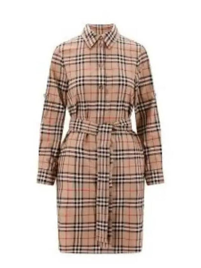 Vintage Check Belted Short Dress Beige - BURBERRY - BALAAN 2