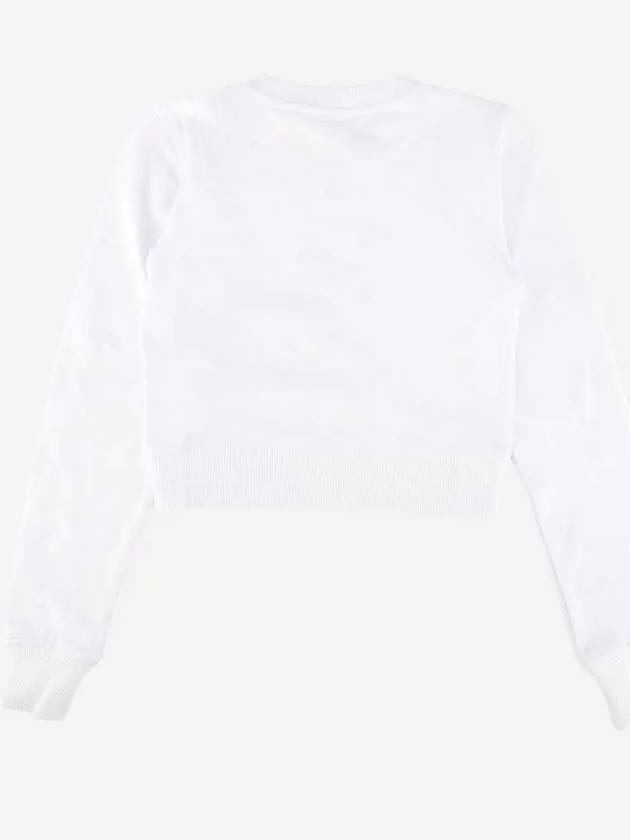 F Slimmy Cutout Logo Crop Sweatshirt White - DIESEL - BALAAN 4