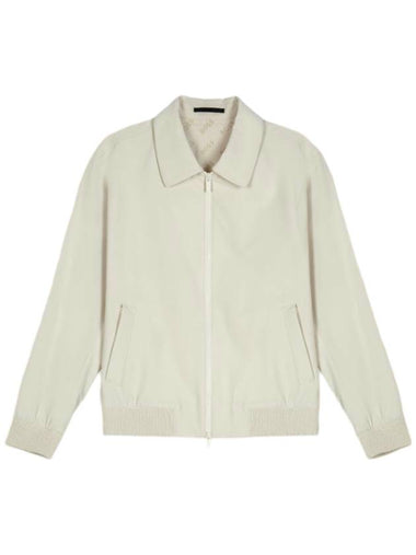 Performance Slim Fit Stretch Water-Resistant Fabric Jacket Ivory - HUGO BOSS - BALAAN 1