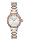 Women’s Three-Hand Two Tone Metal Watch Silver Gold - EMPORIO ARMANI - BALAAN 3