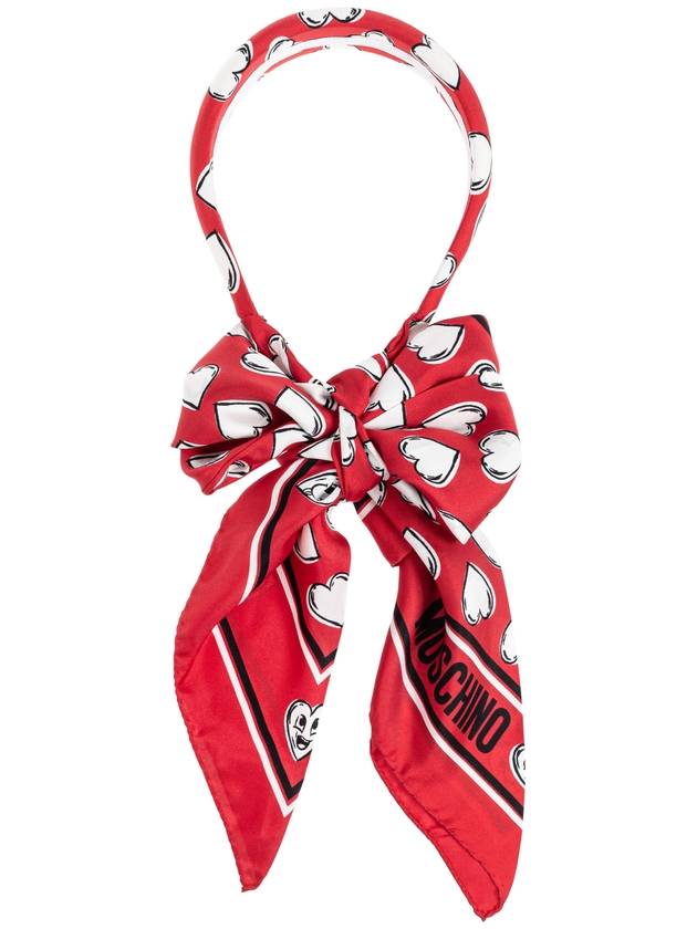 Moschino Headband With Scarf, Women's, Red - MOSCHINO - BALAAN 3