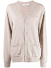 Fox Head Patch Classic Cardigan Beige Melange - MAISON KITSUNE - BALAAN 2