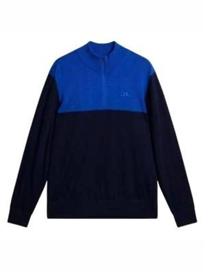 Jeff Half Zip Windbreaker Knit Top Jl Navy - J.LINDEBERG - BALAAN 2