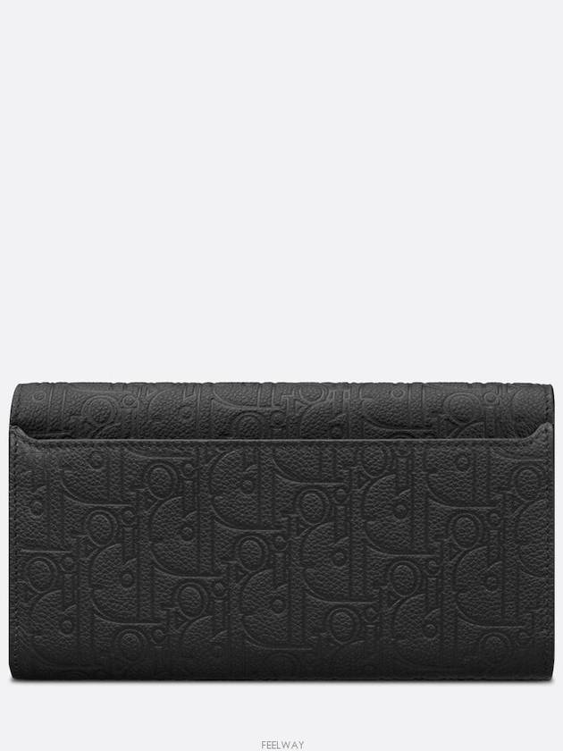 flap long wallet black Dior Gravity leather - DIOR - BALAAN 4