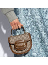 Horsebit 1955 Mini Top Handle Cross Bag Beige Ebony - GUCCI - BALAAN 2