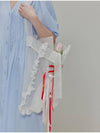 Organza ribbon detail shirring bag_White - OPENING SUNSHINE - BALAAN 5