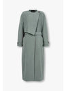 Women s Soft Belted Flap Coat Green - EMPORIO ARMANI - BALAAN 1