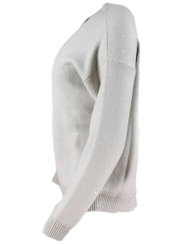 cashmere knit top gray - BRUNELLO CUCINELLI - BALAAN 4