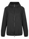 Fegeo Logo Patch Zip Up Hoodie Black - MONCLER - BALAAN 2