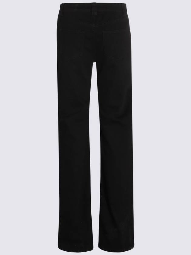 Women's Asymmetric Button Wide Jeans Black - TOM FORD - BALAAN 3