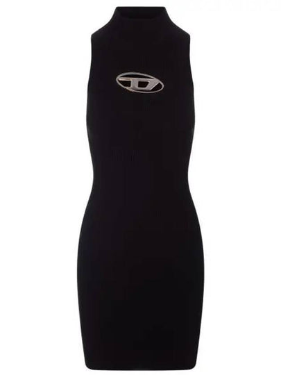 M-Onerva Logo Sleeveless Mini Dress Black - DIESEL - BALAAN 2