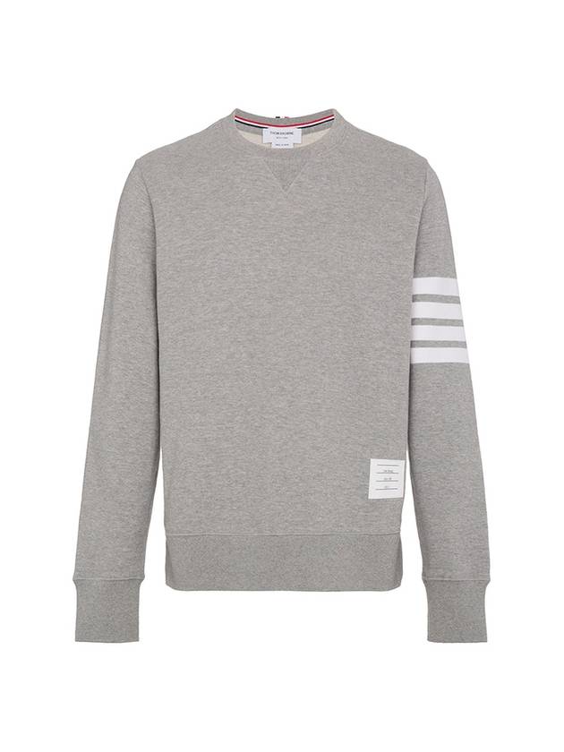 4 Bar Loopback Jersey Sweatshirt Light Grey - THOM BROWNE - BALAAN 2