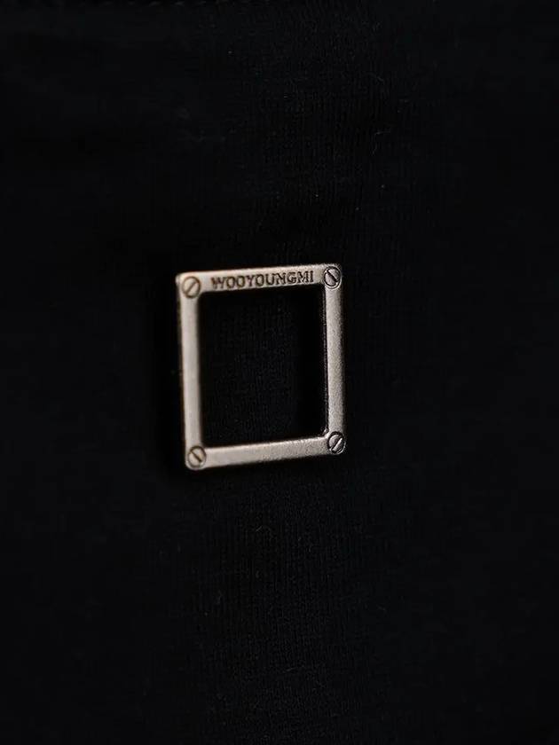Women s Gradient Embossed Back Logo Short Sleeve T Shirt Black 195528 - WOOYOUNGMI - BALAAN 3