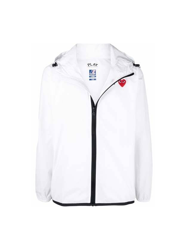 Small Heart Wappen Windbreaker White - COMME DES GARCONS - BALAAN 1