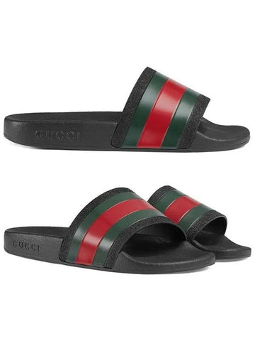 Kids Web Slide Slippers 503220 GIB10 1098 - GUCCI - BALAAN 1