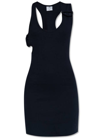 Courrèges Ribbed Strap Dress, Women's, Navy Blue - COURREGES - BALAAN 1