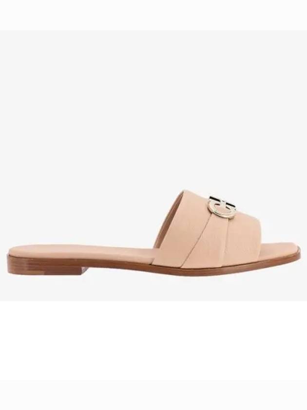 Gancini Leather Slippers Beige - SALVATORE FERRAGAMO - BALAAN 2