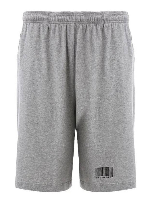 Barcode Bermuda Shorts Grey Melange - VETEMENTS - BALAAN 2