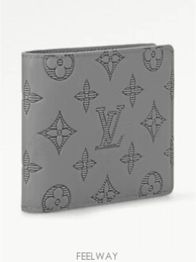 Monogram Shadow Multiple Half Wallet Grey - LOUIS VUITTON - BALAAN 3