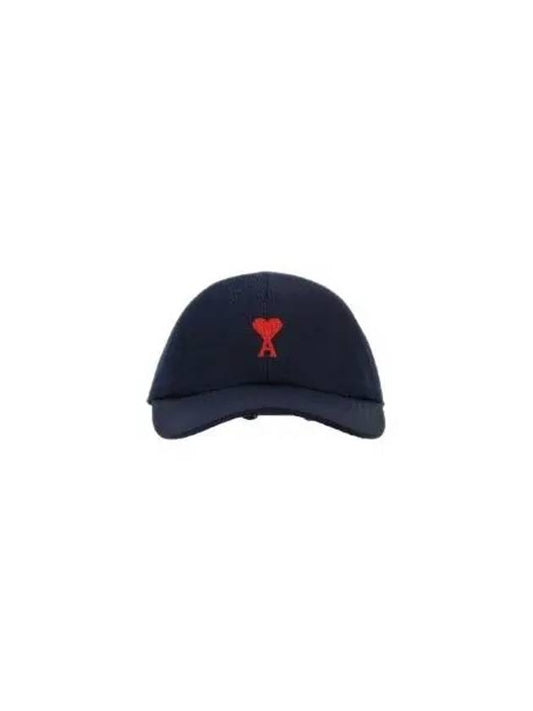 Embroidered Logo Cotton Ball Cap Blue - AMI - BALAAN 2