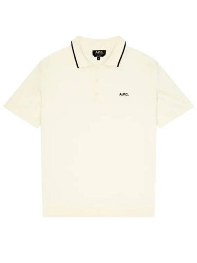 Flynn Cotton Polo Shirt White - A.P.C. - BALAAN 2