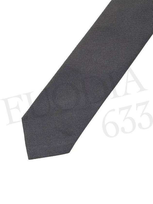 Men's Grosgrain Stripe Tie Dark Grey - THOM BROWNE - BALAAN 5